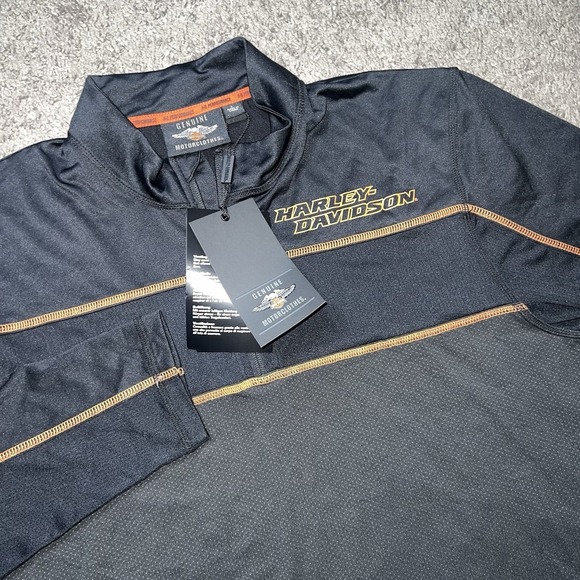 NWT Harley-Davidson Men's 1/4-Zip Performance Pullover Sweatshirt Men's L - Picture 1 of 6